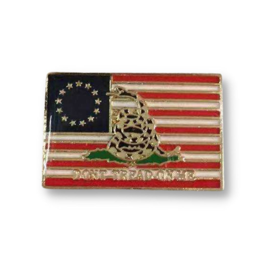 1776 Betsy Ross Don't Tread on Me Lapel Pin, photo 2