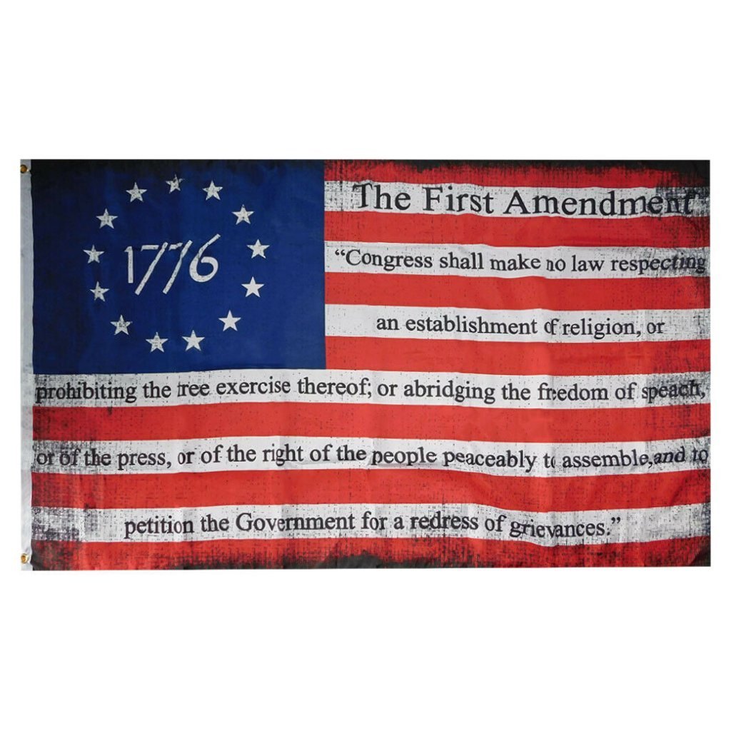 1st Amendment 1776 Betsy Ross (Distressed) Flag, 3 x 5 ft