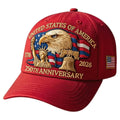 250th Anniversary (1776-2026) Commemorative Hat (Red)