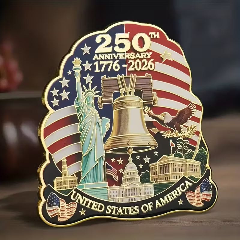 250th Anniversary (1776-2026) Commemorative, Liberty Bell & Lady Liberty Magnet