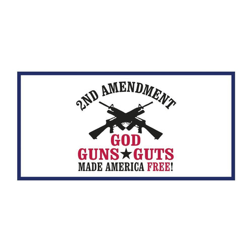 2A God Guns and Guts Made America Free Bumper Sticker