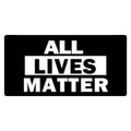 All Lives Matter Bumper Sticker (Black & White)