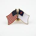 American and Christian Flags Lapel Pin