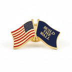 American Flag, Build the Wall Flag Lapel Pin