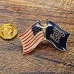 American Flag, Build the Wall Flag Lapel Pin, photo 3