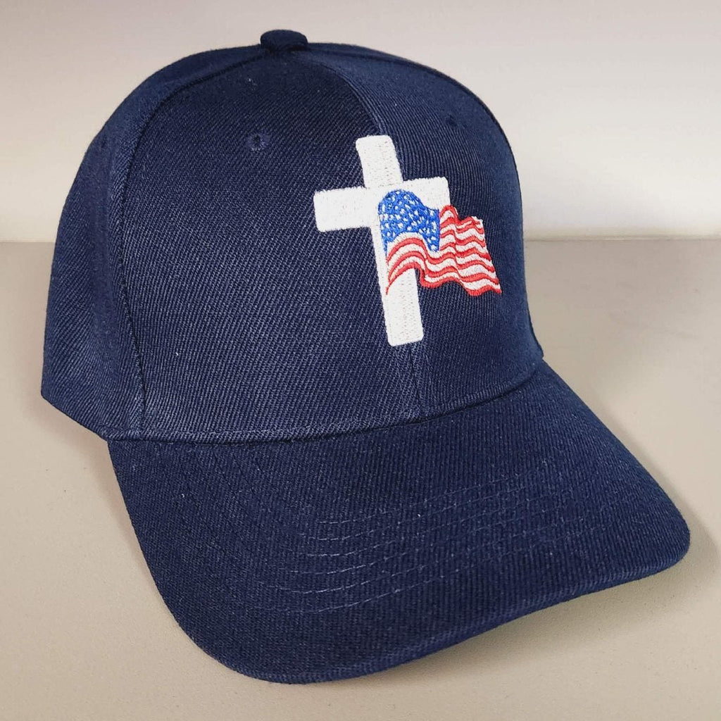 American Flag Cross Hat (Navy)