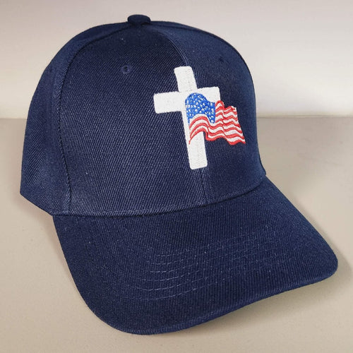 American Flag Cross Hat (Navy)
