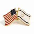 American Flag, Israel Flag Lapel Pin