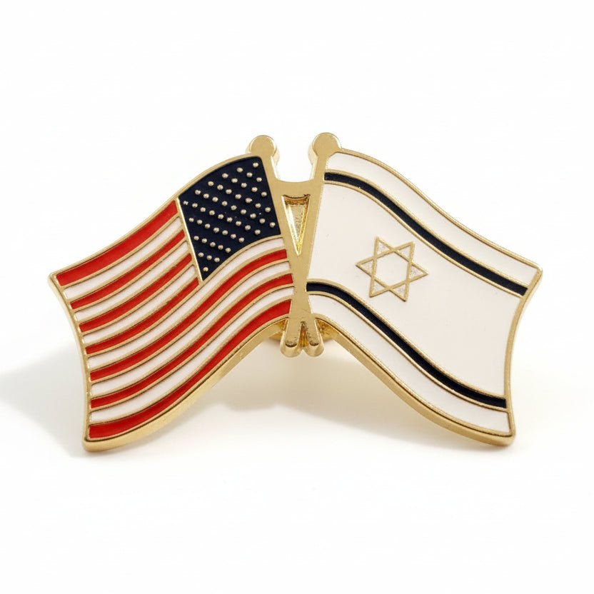 American Flag, Israel Flag Lapel Pin