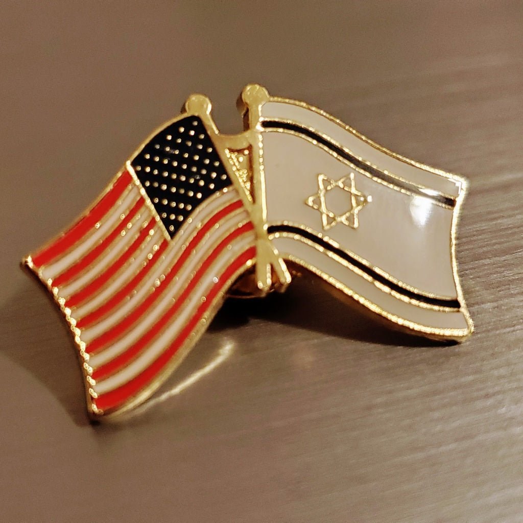 American Flag, Israel Flag Lapel Pin, photo 2