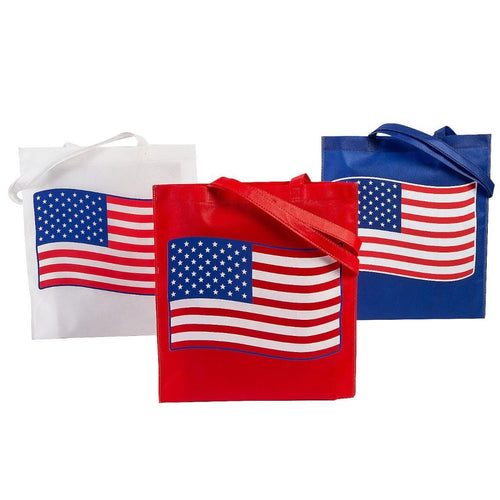 American Flag Tote Bag, 3-pack