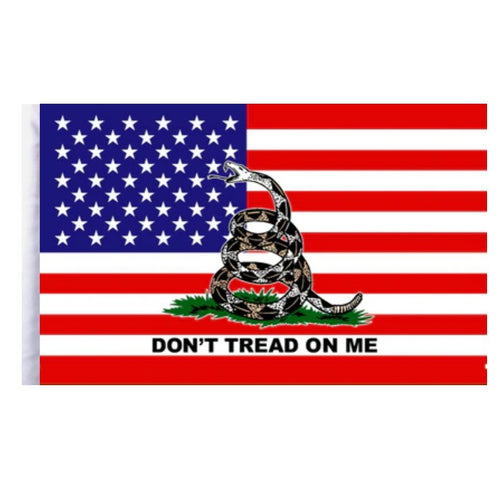 American Flag with Gadsden Snake (DTOM), 3 x 5 ft