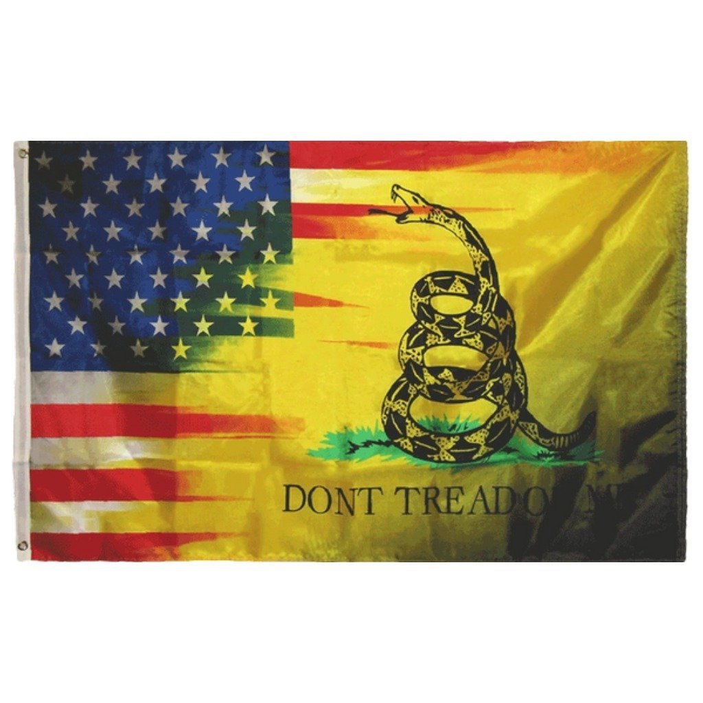 American Gadsden 'Don't Tread on Me' Flag, 3 x 5 ft