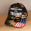 Americans for Trump Hat w/Flag Bill (Camo)