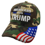 Americans for Trump Hat w/Flag Bill (Camo), photo 3