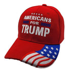 Americans for Trump Hat w/Flag Bill (Red), photo 2