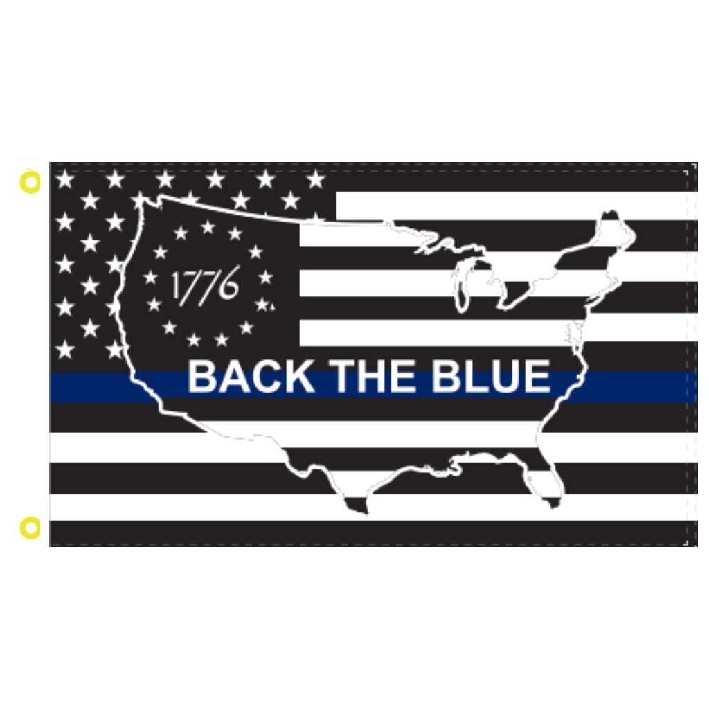 Betsy Ross 1776 US Back the Blue Flag, 3 x 5 ft