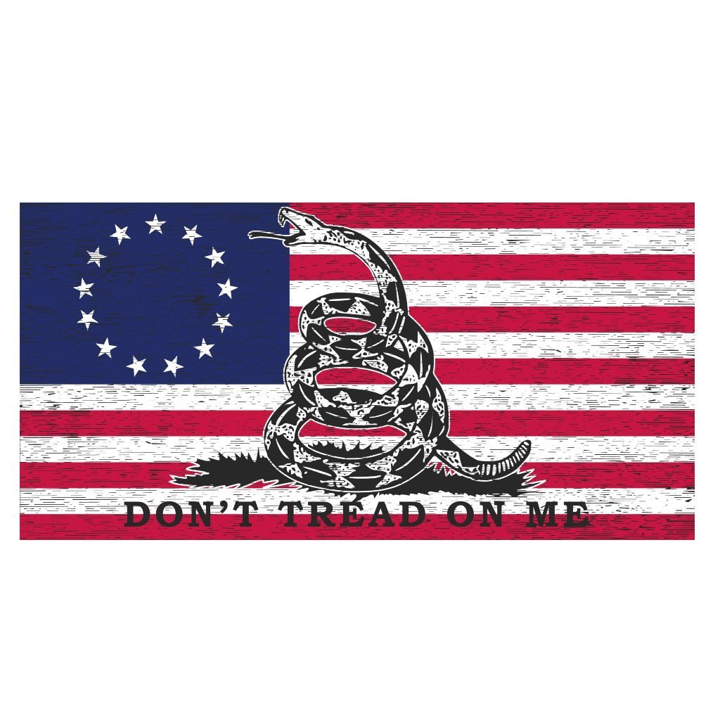 Betsy Ross Flag Don't Tread On Me Bumper Sticker