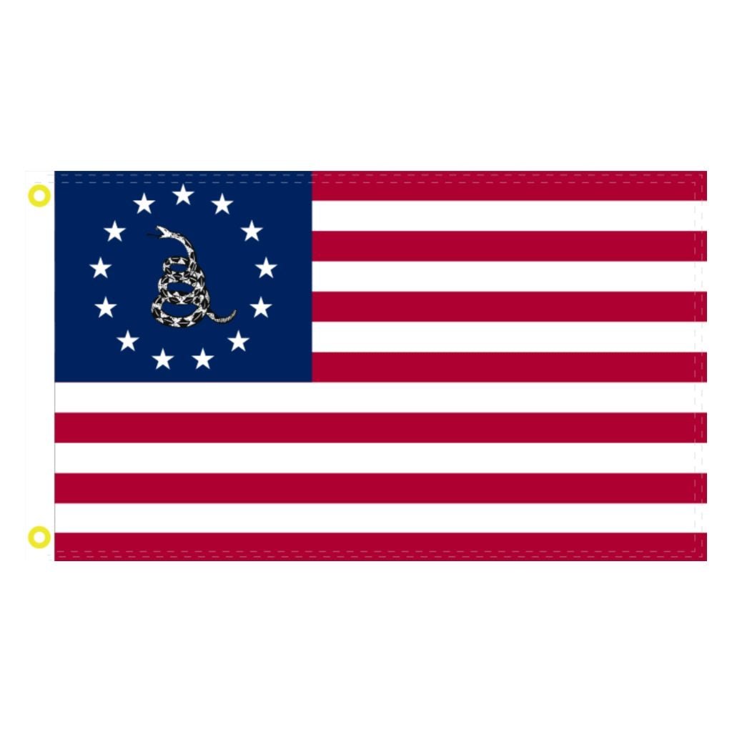 Betsy Ross Gadsden Snake Flag, 3 x 5 ft