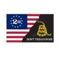 Betsy Ross Split 2A Don't Tread on Me, Second Amendment Flag, 3 x 5 ft