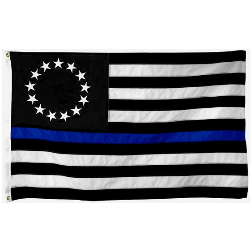 Betsy Ross Thin Blue Line Flag, 3 x 5 ft