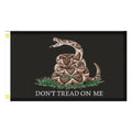 Black Gadsden Don't Tread On Me Flag, 3 x 5 ft