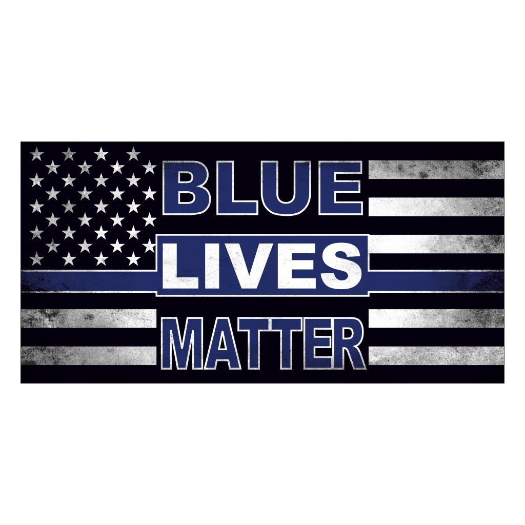 Blue Lives Matter Thin Blue Line (Distressed) Sticker