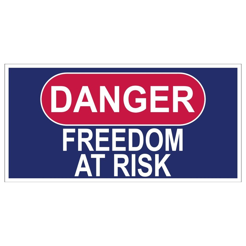 Danger: Freedom at Risk Bumper Sticker