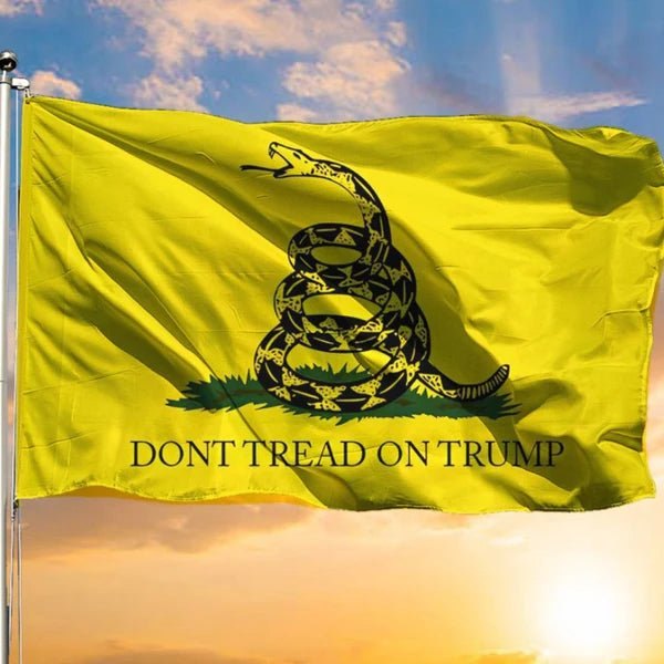 Don't Tread On Trump Gadsden Live Snake Flag, 3 x 5 ft