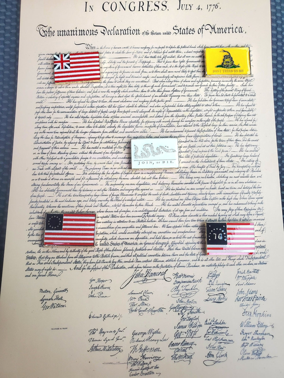 Founding Flags Lapel Pin Set of 5, 250th Anniversary (1776-2026)