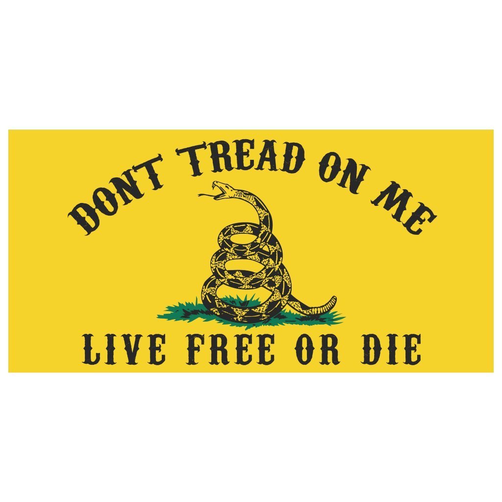 Gadsden Don't Tread on Me, Live Free or Die Bumper Sticker