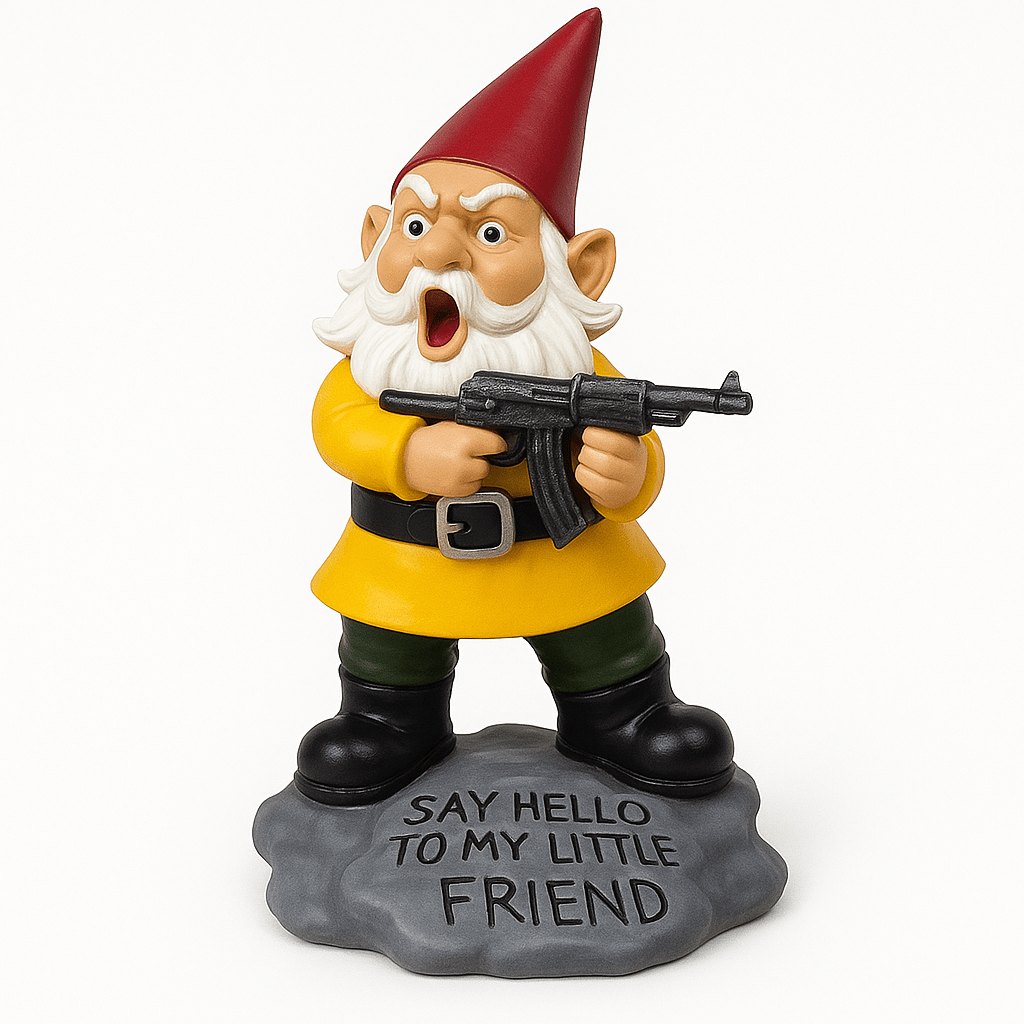 Garden Gnome With Gun (Say Hello to My Little Friend!)