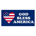 God Bless America Heart Bumper Sticker