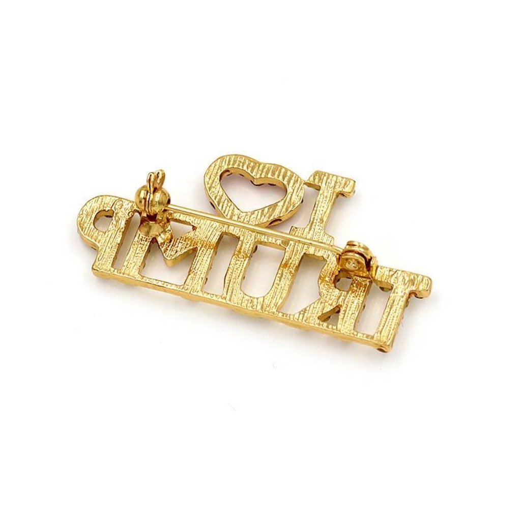 I Love Trump Rhinestone Brooch Lapel Pin, photo 2
