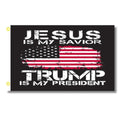 Jesus is My Savior Trump is My President Flag