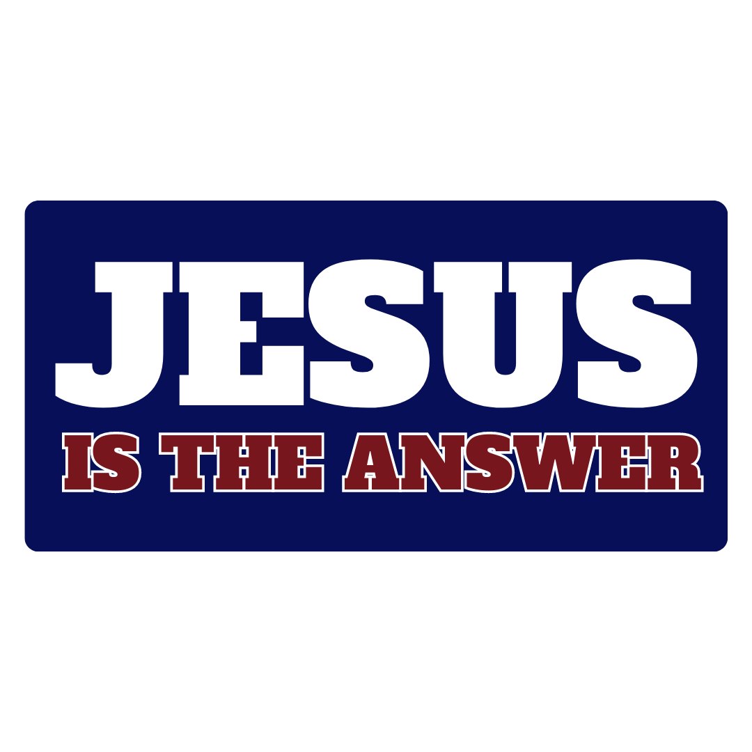 Jesus is the Answer Bumper Sticker