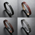 Leather Cross Bracelet