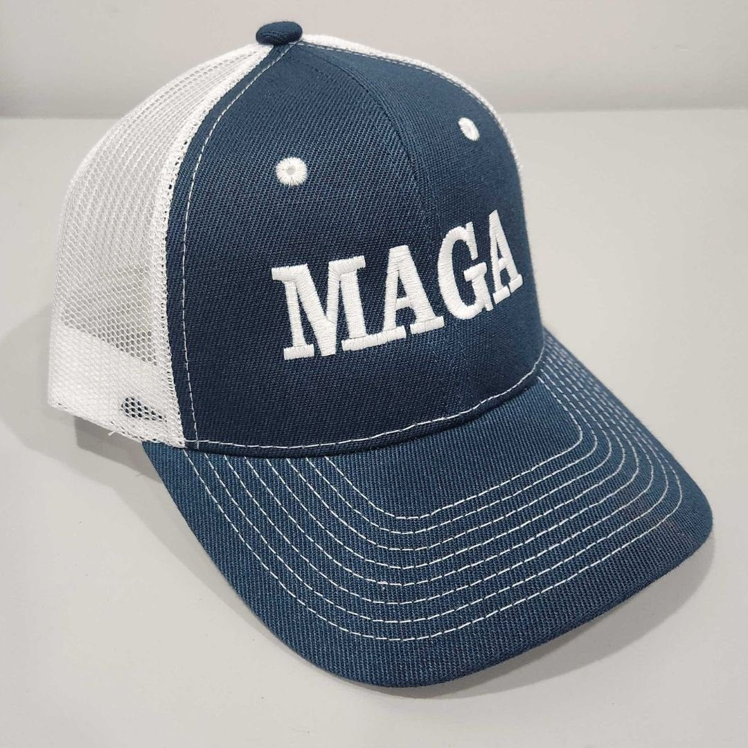 MAGA Mesh Hat (Blue/White)