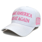 Make America Great Again Hat (White & Flamingo Pink), photo 3