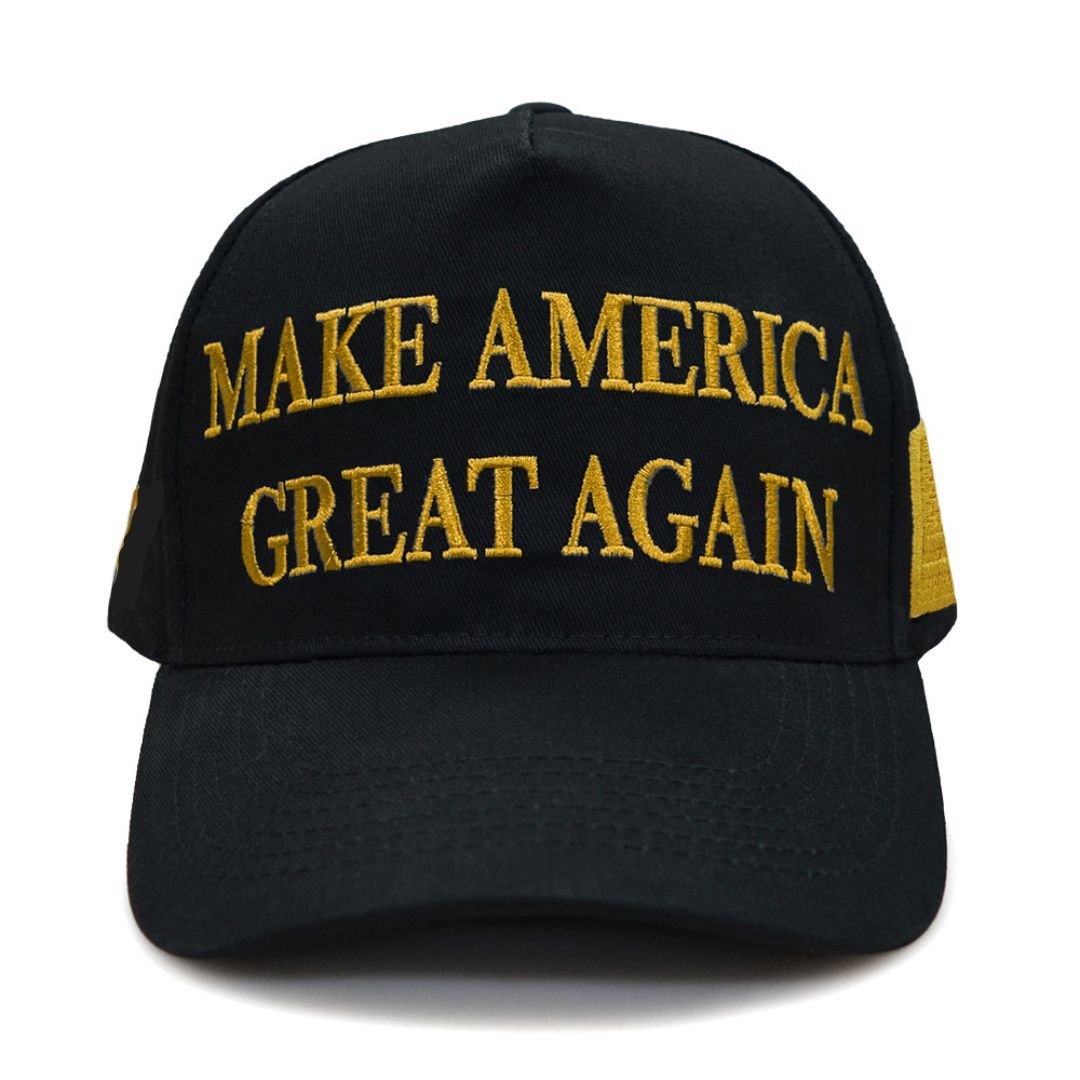 Make America Great Again Never Surrender Hat (Black/Gold)