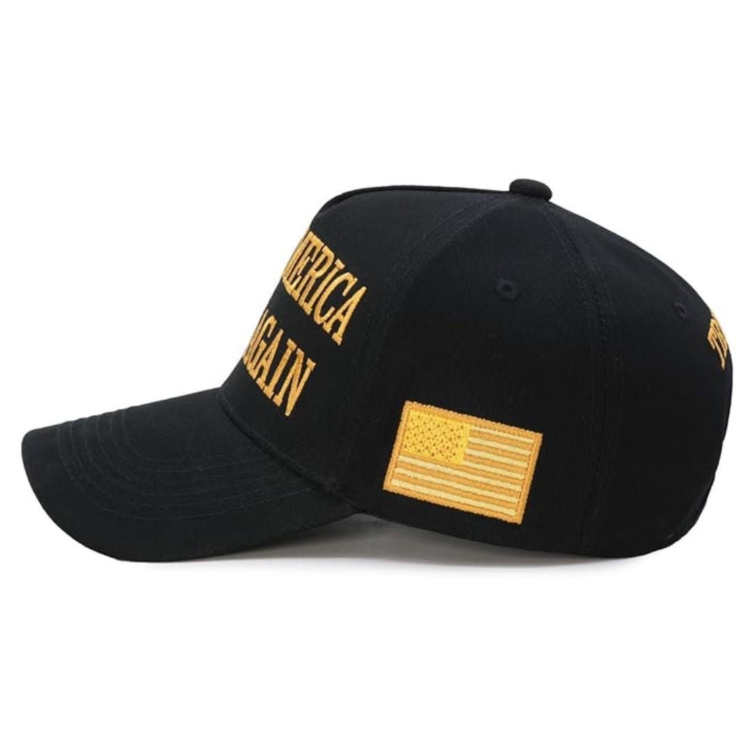 Make America Great Again Never Surrender Hat (Black/Gold), photo 2