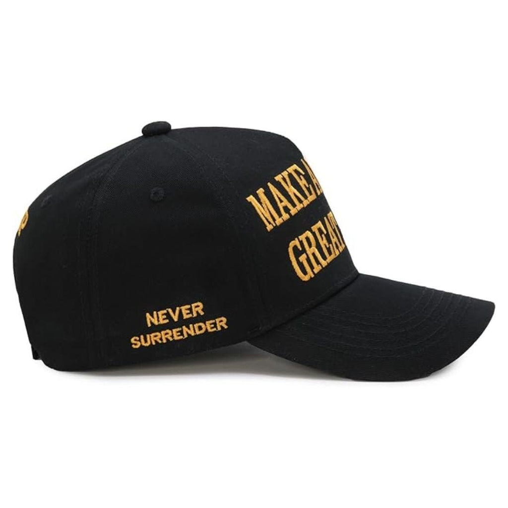 Make America Great Again Never Surrender Hat (Black/Gold), photo 3