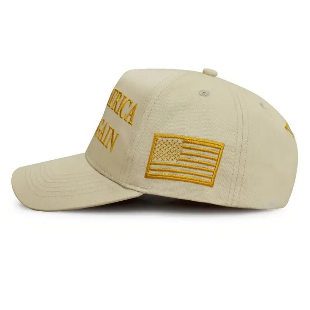 Make America Great Again Never Surrender Hat (Khaki/Gold), photo 4