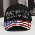 Make America Great Again Rhinestone Flag Hat (Black)