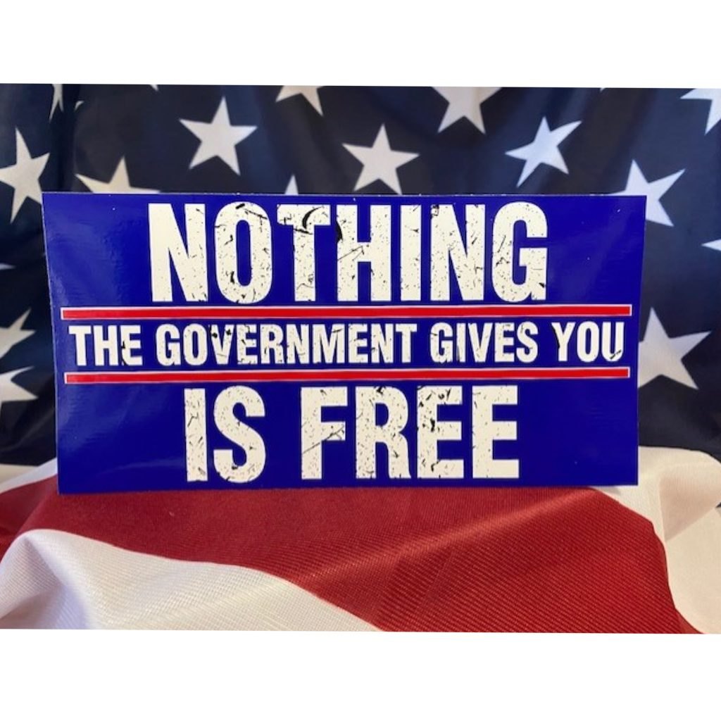 Nothing the Government Gives You Is Free Sticker, photo 2