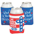 One Nation Under God Can Jacket Can Cooler, 4-pack