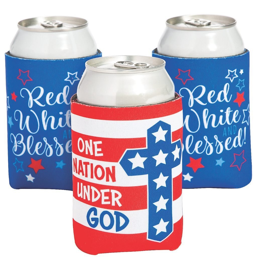 One Nation Under God Can Jacket Can Cooler, 4-pack