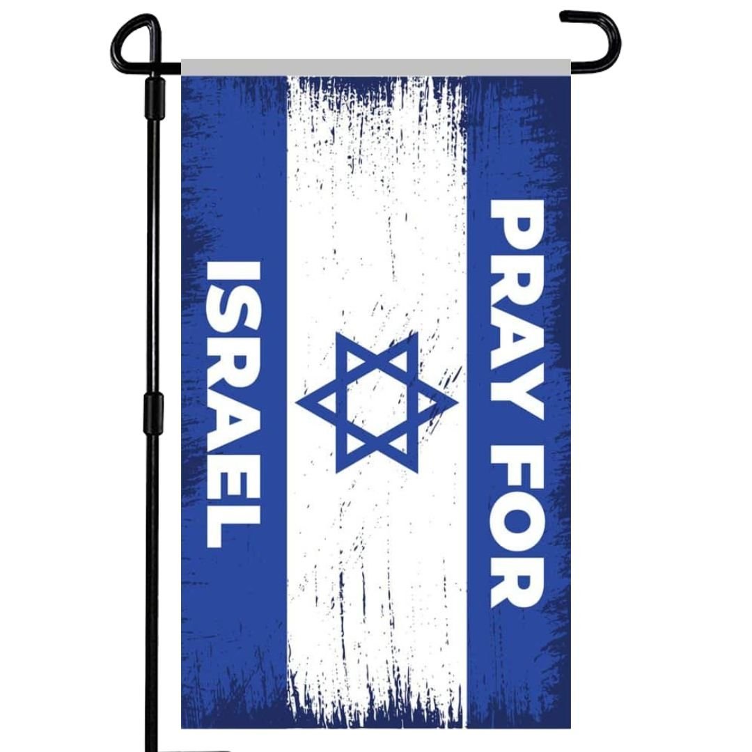 Pray for Israel (Distressed) Garden Flag, 12 x 18 in