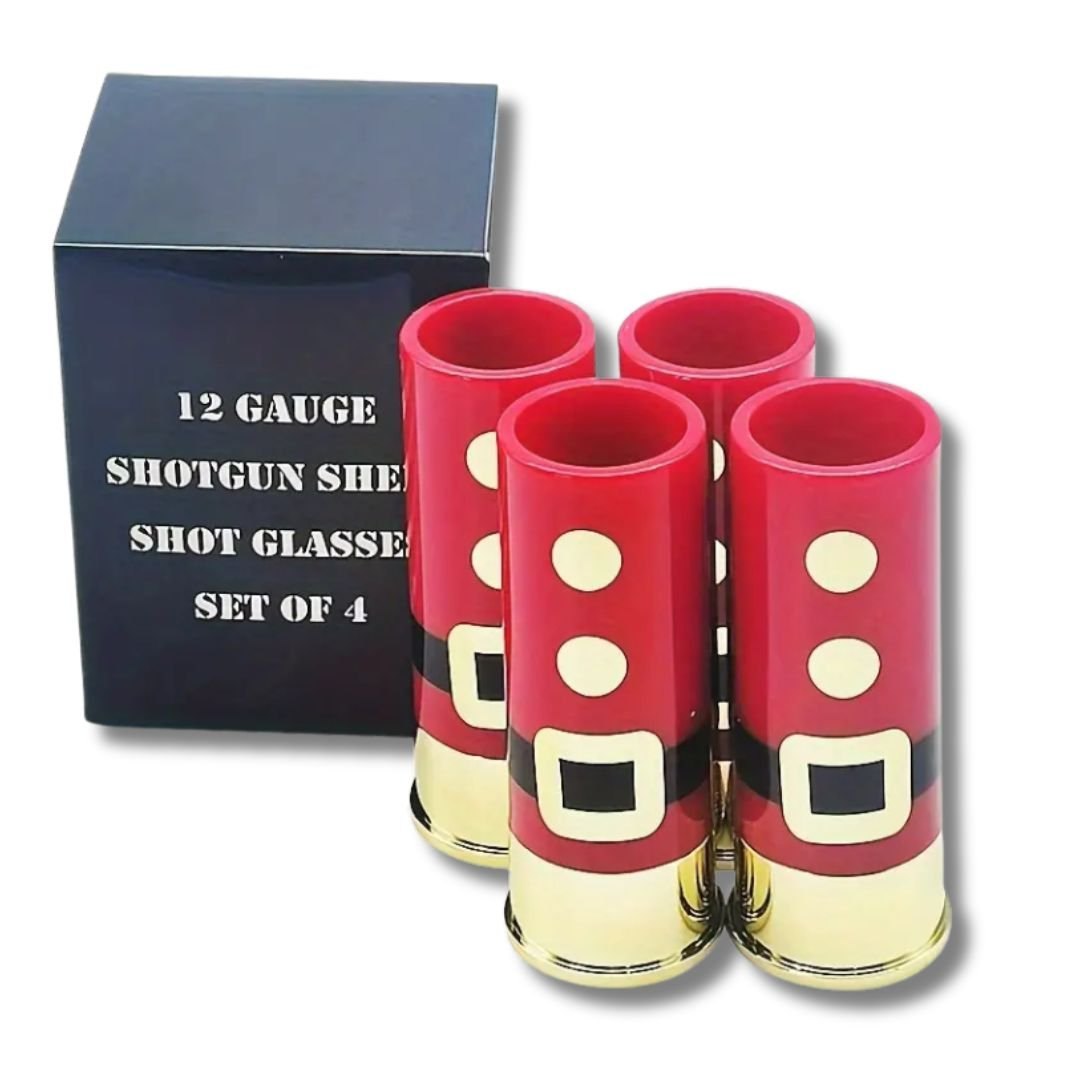 Santa Suit 12 Gauge Shot Glass, 4-pack