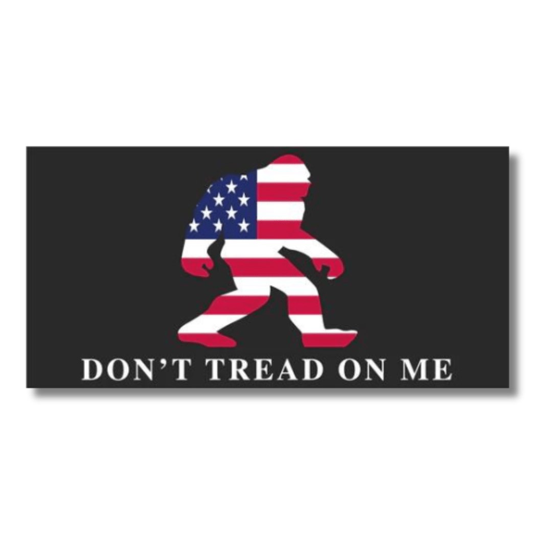 Sasquatch Don't Tread on Me Bumper Sticker